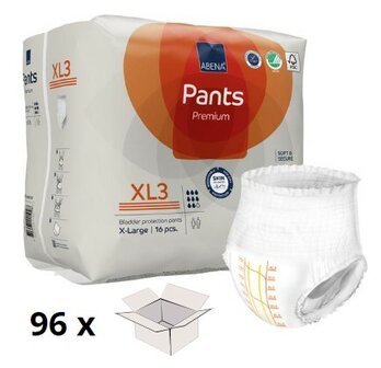 ABENA PANTS XL3 - 2600ML - ORANJE - KARTON