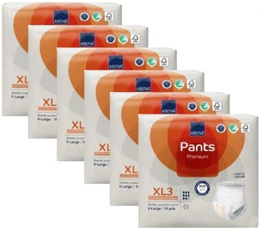 ABENA PANTS XL3 - 2600ML - ORANJE - KARTON