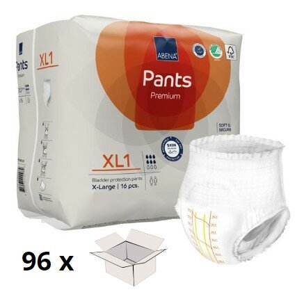 ABENA PANTS XL1 - 1400ML - ORANJE - KARTON