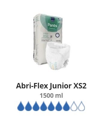 ABENA PANTS XS2 JUNIOR - 1500ML - TURKOOIS - KARTON