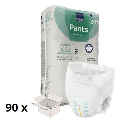 ABENA PANTS XS2 JUNIOR - 1500ML - TURKOOIS - KARTON